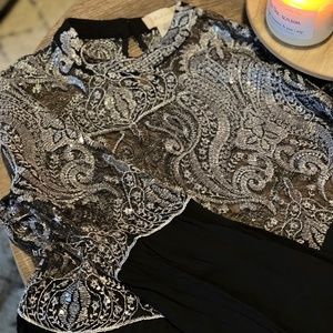 Altar'D State Jeweled Top Swing Dress